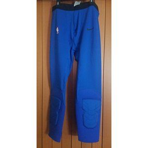 NIKE NBA PRO HYPERSTRONG PADDED TIGHTS PLAYER ISSUED 3/4 BLUE Men's Sz 2XL-T
